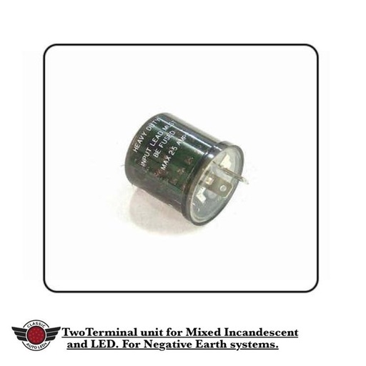 [1-055] 2-Pin LED Flasher Relay – Fits MG, Triumph, Austin Healey, Jaguar